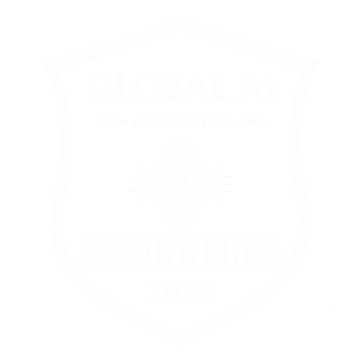Emblema bianco Global AI Awards 2026